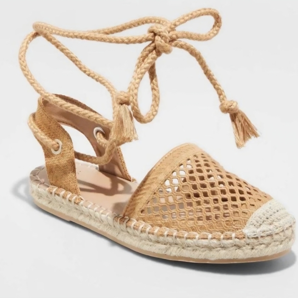 Tan Espadrille Sandals 7.5